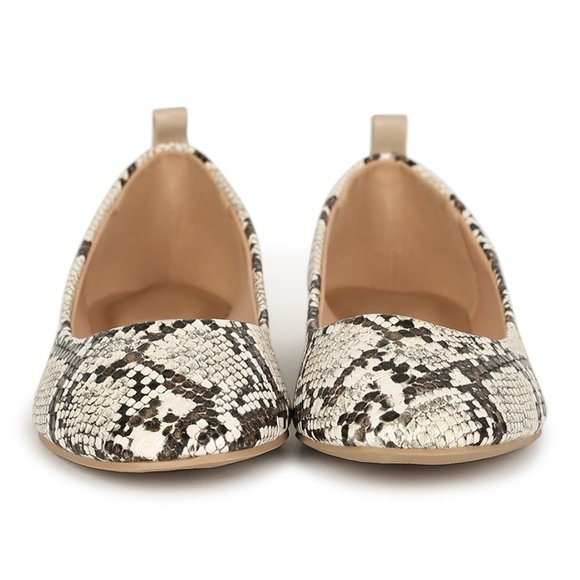 Square toe snakeskin pattern ballerina flats (Liquidation Sale) - Picture 5 of 5